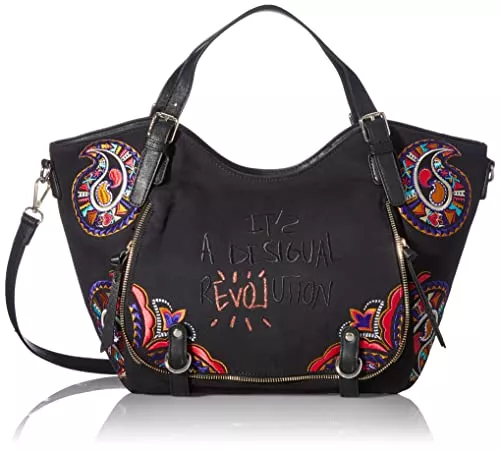 Desigual Taschen & Rucksäcke Desigual Damen Bols_rebel Rotterdam Handbag, Schwarz, Einheitsgröße EU