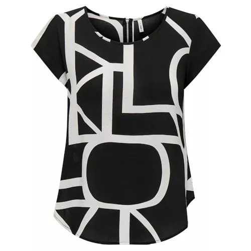 ONLY Ärmellose Blusen ONLY Damen Onlvic S/S AOP Top Noos Ptm T-Shirt