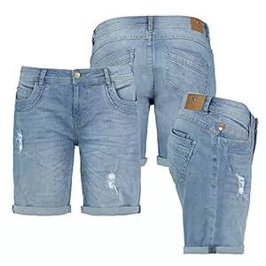 Sublevel Shorts Sublevel Damen Jeans Shorts Bermuda Kurze Hose Shorts Short Denim Stretch Denim