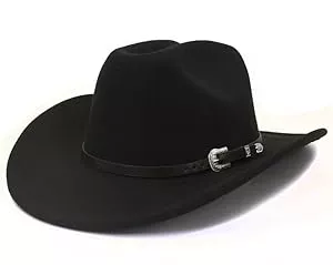 INOGIH Hüte & Mützen INOGIH Western Cowboy Hut mit Gürtel für Frauen - Panama Hut aus Wollfilz