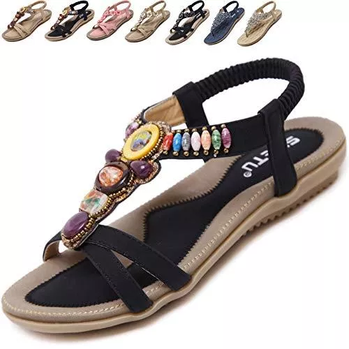 Acfoda Sandalen & Slides Acfoda Sandalen Damen Sommer mit Weiches Fussbett, Gr.35-44