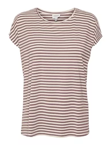 VERO MODA T-Shirts VERO MODA Damen Vmava Plain Ss Top Stripe Ga JRS Noos Shirt (1er Pack)