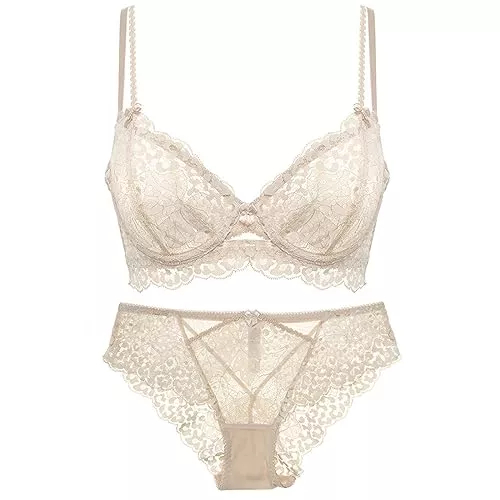 Generisch Unterwäsche & Dessous Reizwäsche Für Sex Damen Unten Offen, Floral Korsett Träger Push Up Bügel BH Reizwäsche Damen Set Desouses Für Frauen Sexy Mollig Body Offener Schritt Damen Plus Size Hochelastisch Suit