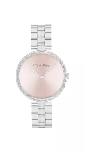Calvin Klein Uhren Calvin Klein Analog Quarzuhr für Damen Kollektion GLEAM mit Edelstahlarmband Edelstahlarmband - 25100015