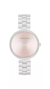 Calvin Klein Uhren Calvin Klein Analog Quarzuhr für Damen Kollektion GLEAM mit Edelstahlarmband Edelstahlarmband - 25100015