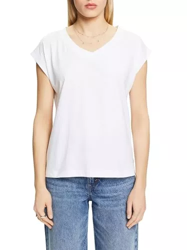 ESPRIT T-Shirts ESPRIT T-Shirt mit V-Ausschnitt