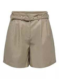 ONLY Shorts ONLY Female Shorts in Lederoptik Normal geschnitten Mittlere Taille Shorts