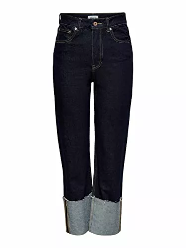 ONLY Jeans ONLY Damen Onlmegan Hw Wide Cropank Fold Up DNM Mae Jeans