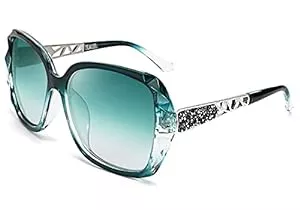 FEISEDY Sonnenbrillen & Zubehör FEISEDY Sonnenbrille Damen Polarisiert Klassisch Groß Frauen Sonnenbrillen mit Strass Rahmen und UV400 Schutz B2289