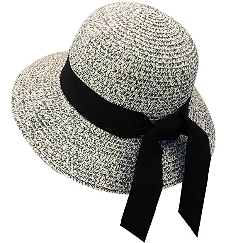 REETEE Hüte & Mützen REETEE Sonnenhut Damen UPF 50+ Breiter Krempe Strandhut Sommerhut Damen Strohhut Faltbarer Strandmütze Strohhut