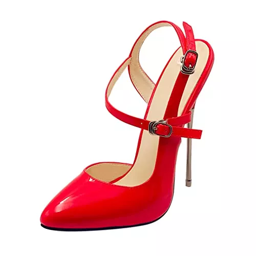 Xiedeai High Heels Xiedeai Damen Stilettos Schuhe - Damen Pumps High Heel 16cm Spitzzehe Elagant Knöchelriemen Hochzeit Mary Jane Party Abend Kleid Schuhe