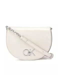 Calvin Klein Taschen & Rucksäcke Calvin Klein Damen Re-Lock Saddle Bag Mini Saffiano K60k609878 Crossovers
