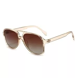 RUNHUIS Sonnenbrillen & Zubehör RUNHUIS Vintage Herren Polarisiert Sonnenbrille Damen Retro Oval 70er überdimensional Klassisch Pilotensonnenbrille UV400 Schutz