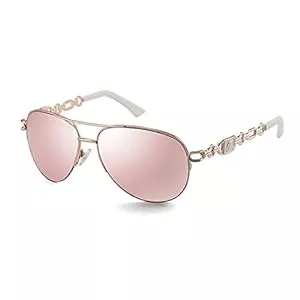 FONHCOO Sonnenbrillen & Zubehör FONHCOO Verspiegelte Sonnenbrille Damen UV400 Brille Vintage Pilotenbrille Retro Sunglasses Women mit auffälliger Verspiegelung