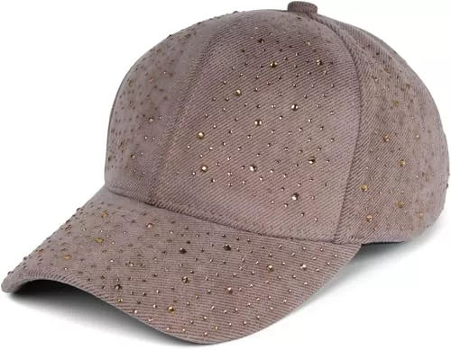 styleBREAKER Hüte & Mützen styleBREAKER Damen Baseball Cap mit Strass Applikation, 6 Panel Cap Einfarbig, Basecap Schnalle verstellbar 04023093