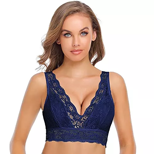 SHEKINI Unterwäsche & Dessous SHEKINI Damen Blumen Spitzen Bralette BH Bustier Ohne Bügel BH Gepolstert Cup Comfort Bra Unterwäsche