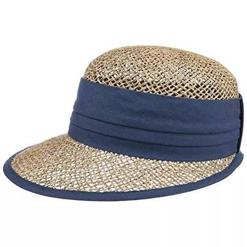 Seeberger Hüte & Mützen Seeberger Seegras Strohhut Schute mit Kontrasteinfass