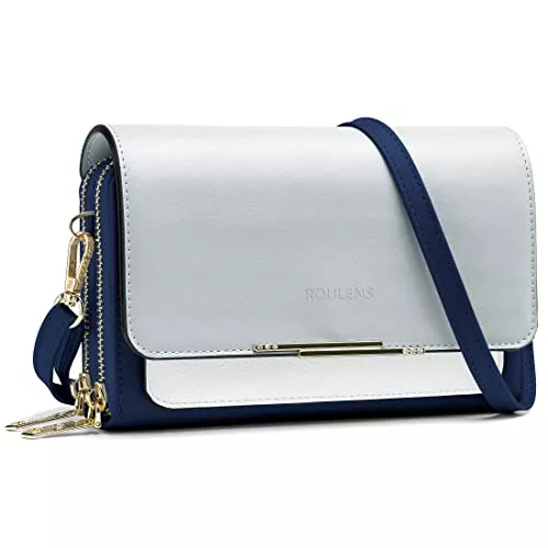 Roulens Taschen & Rucksäcke Roulens Klein Handy Umhängetasche,Damen Kleine Umhängetasche,PU Leder Crossbody Schultertasche Reisepass Handytasche mit Kartenschlitz Verstellbar Abnehmbar Schultergurt