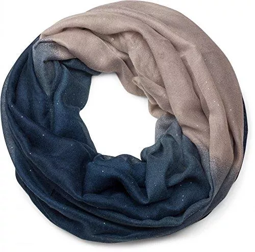 styleBREAKER Schals & Tücher styleBREAKER edler glitzer Loop Schlauchschal mit Farbverlauf, Glitzerschal, Pailletten, Schal, Tuch, Damen