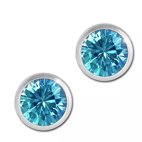 SilberDream Schmuck SilberDream Ohrringe Ohrstecker 5mm Echt Silber türkis Zirkonia Damen D2SDO5535T ein schönes Geschenk zu Weihnachten, Geburtstag, Valentinstag für die Frau