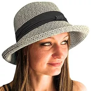 TOSKATOK Hüte & Mützen TOSKATOK® Damen-Damen-Einstellbarer Sommer-Sonnenhut Mode Faltbarer Roll-Brim Trilby-Bowler