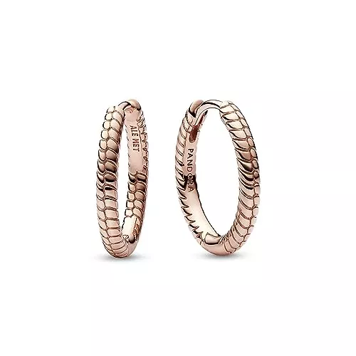 PANDORA Schmuck Pandora Moments Creolen mit Schlangenkettenmuster