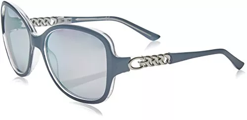 Guess Sonnenbrillen & Zubehör Guess Unisex-Erwachsene GU7452 90C 59 Sonnenbrille, Blau (Blu Luc/Fumo Specchiato)