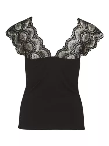 Vila Tops Vila Damen Viflicka V-Neck Cap Sleeve Su/Ls Top