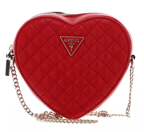 GUESS Taschen & Rucksäcke GUESS Rainee Quilt Heart Bag Red