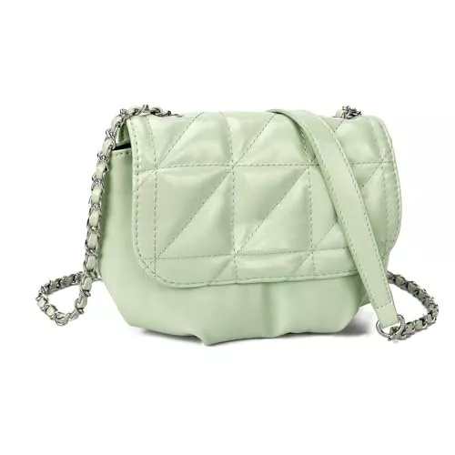 Gladdon Taschen & Rucksäcke Gladdon kleine Umhängetasche Veganem Leder Handtasche mit Schloss Crossbody Tasche Plissee-Design Handytasche Taschen für Damen Teenager