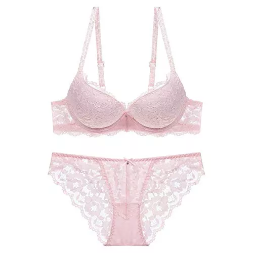 MOONBADI Unterwäsche & Dessous MOONBADI BH rückenfrei BH Damen Übergröße Ungefüttert Bügel Spitzen-BH Set mit gepolsterten Schultergurten BH Push up extrem