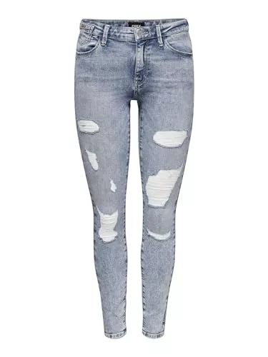 ONLY Jeans ONLY Female Skinny Fit Jeans ONLCarmen Life Reg Destroyed