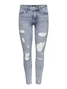ONLY Jeans ONLY Female Skinny Fit Jeans ONLCarmen Life Reg Destroyed