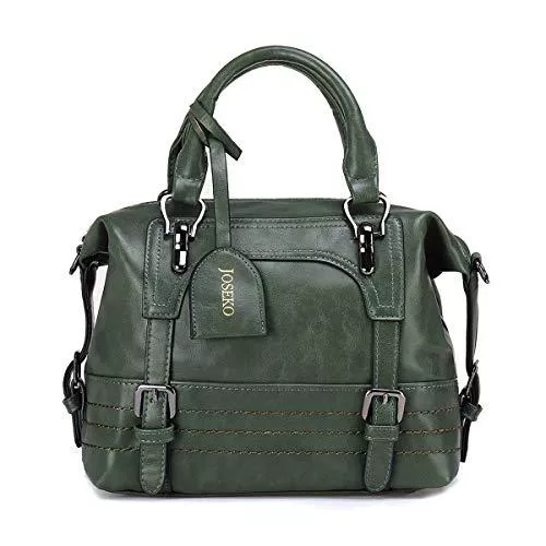 JOSEKO Taschen & Rucksäcke JOSEKO Damen Handtasche, Frauen Stilvolle Schulterbeutel PU Schultertasche Hobos Tote Retro Öl Wachs Kunstleder Umhängetasche Crossbody Tasche für Arbeit Einkaufen