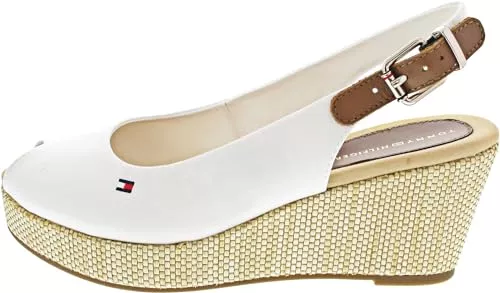 Tommy Hilfiger Sandalen & Slides Tommy Hilfiger Damen Wedge Espadrilles Iconic Elba Sling Back Wedge Keilabsatz