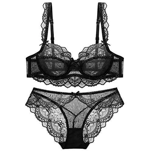 NYXBRA Unterwäsche & Dessous NYXBRA Ultradünne Transparente BH-Spitze BH Damen Sexy Dessous BH-Set