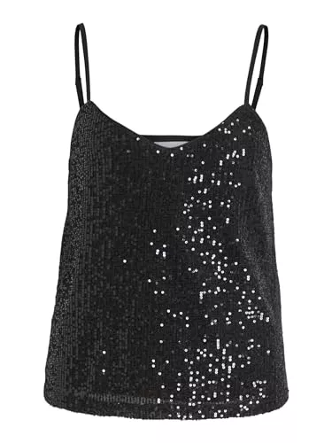 Vila Tops Vila Damen Vimaia Strap V-Neck Sequin Top/Dc Trägertop
