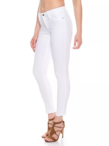 ONLY Jeans ONLY Damen Skinny Jeans Hose mit Stretch in weiß Regulare Leibhöhe
