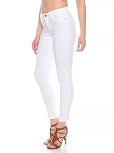 ONLY Jeans ONLY Damen Skinny Jeans Hose mit Stretch in weiß Regulare Leibhöhe