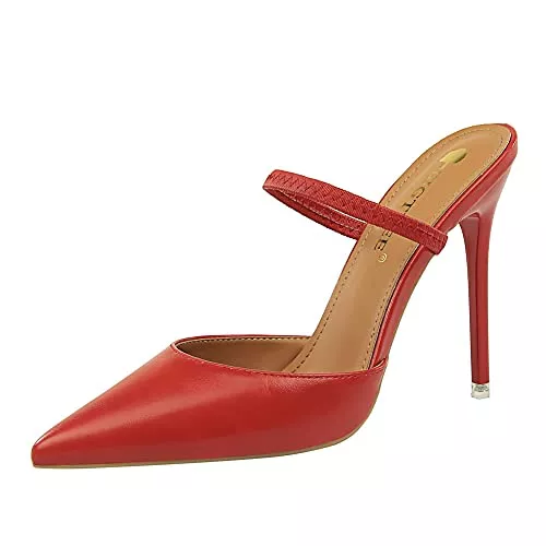 Yawors High Heels Yawors LC227 Damen-Slides für den Außenbereich, leicht, aus PU-Kunststoff, niedrig