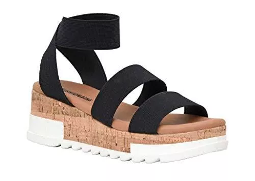 CUSHIONAIRE Sandalen & Slides Cushionaire Naomi Damen Sandalen mit Keilabsatz und breiten Breiten erhältlich