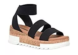 CUSHIONAIRE Sandalen & Slides Cushionaire Naomi Damen Sandalen mit Keilabsatz und breiten Breiten erhältlich