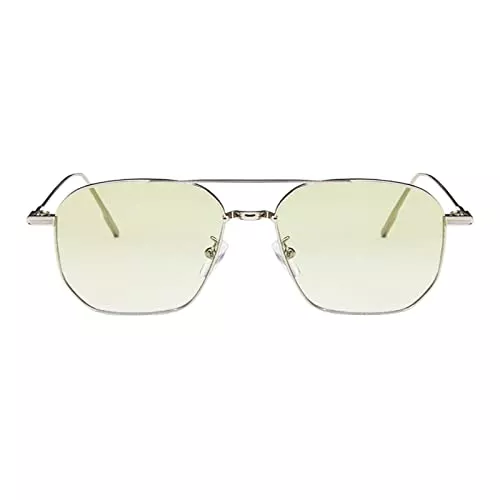 Dorjuli Sonnenbrillen & Zubehör Dorjuli Vintage Sonnenbrille für Damen Mode überdimensioniert Party Sonnenbrillen Rahmenlose Gläser Hippie Farben Brille Personalisierte Sternsonnenbrillen Brille Fahren Wandern Golf Angeln