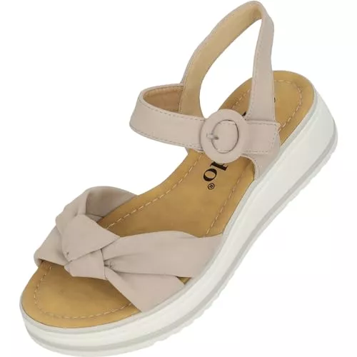 Palado Sandalen & Slides Palado Ebelli Damen Keilsandalen - modische Sandaletten mit Absatz - Elegante Sandalen für Frauen - bequeme Plateau Schuhe