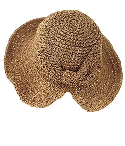 WEIGEER Hüte & Mützen WEIGEER Straw Hat Women Beach Sun Hat Foldable Wide Brim Floppy Summer Hat for Women Strohhut für Damen Weißer Strand-Sonnenhut Faltbar
