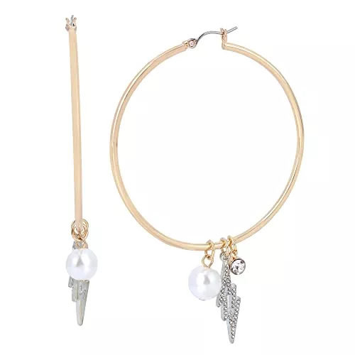 Steve Madden Schmuck Blitz-Charm-Creolen, Einheitsgröße, Metallglas, Kunststoff, ohne Edelstein, Einheitsgröße, Metall, Glas, Kunststoff, Kein Edelstein