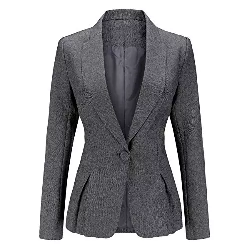 YYNUDA Blazer YYNUDA Damen Elegant Blazer Langarm Fashion Anzugjacke Slim Fit Business Top Jacke