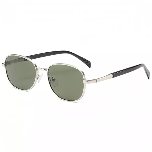 WDZAYXC Sonnenbrillen & Zubehör WDZAYXC Rechteckige Retro-Sonnenbrille für Damen und Herren, Mode, Metallrahmen,Vintage,UV400 Schutz