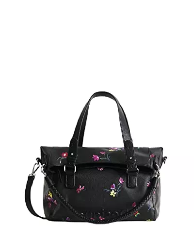 Desigual Taschen & Rucksäcke Desigual Damen Bols_Little Bia Loverty 2 Hand Bag, Schwarz, Einheitsgröße EU