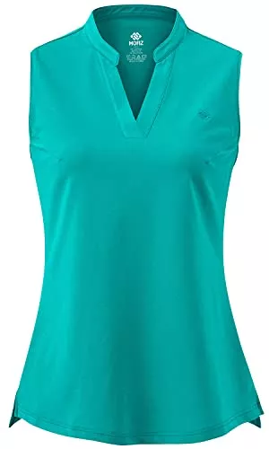 AjezMax Tops AjezMax Damen Poloshirt Ärmelloses Golf Shirt V-Ausschnitt Oberteile Sports Training Tank Top mit Kragen